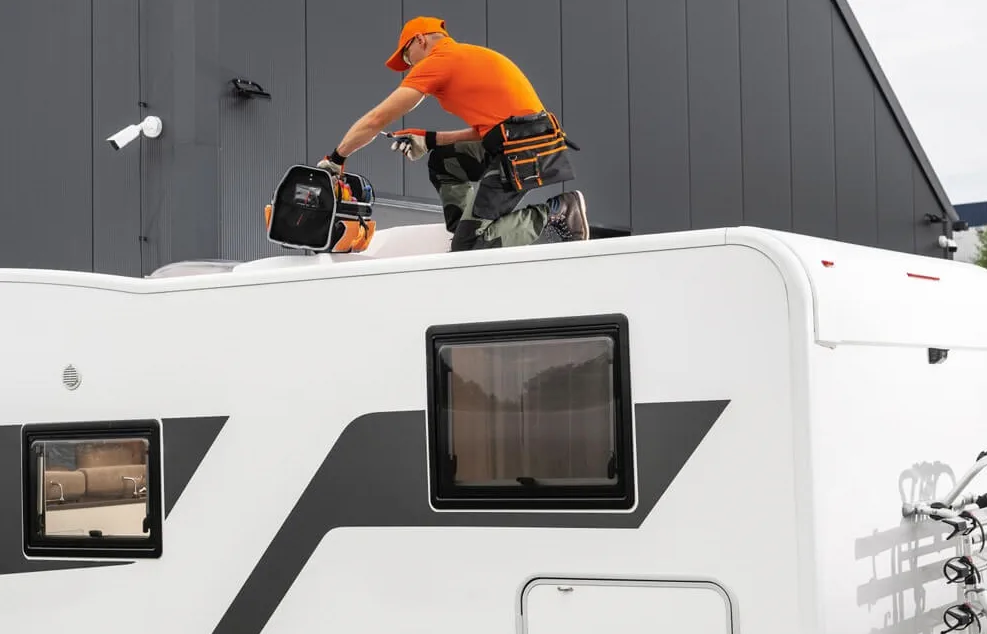 Rooftop AC service on-site in Tukwila, WA