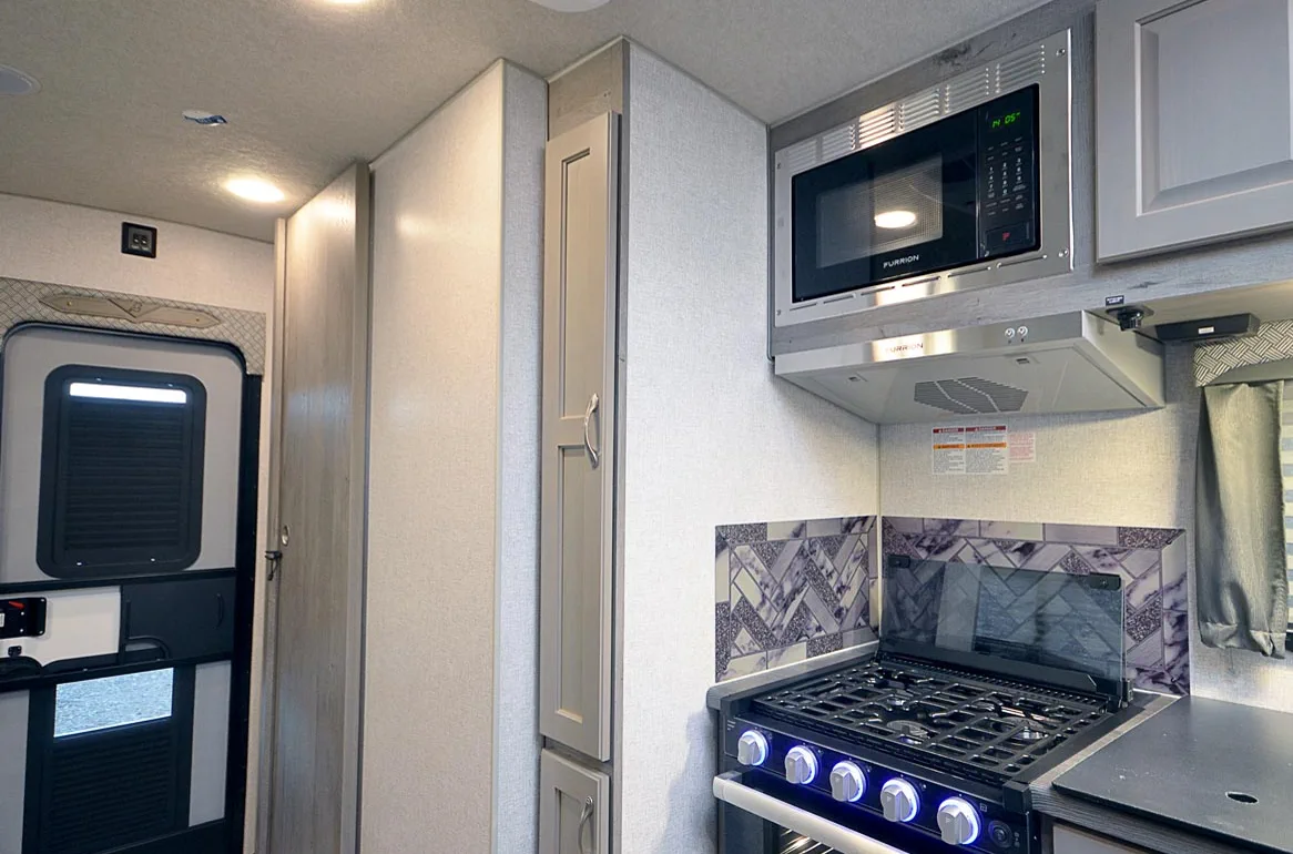 Norcold absorption fridge service on a Class C parked at the Lion Country Safari KOA in Loxahatchee
