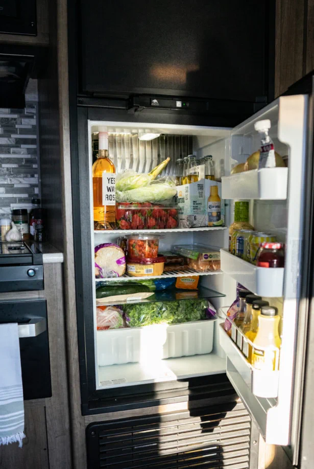 Residential fridge swap pulled from a Class A absorption Norcold at a Polo Club pad in Delray Beach