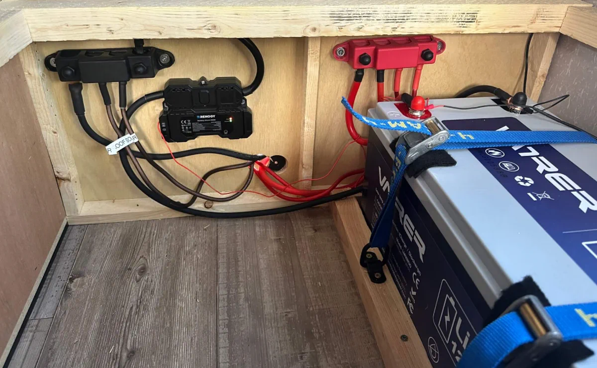 RV electrical low-voltage diagnostic on a 50-amp coach