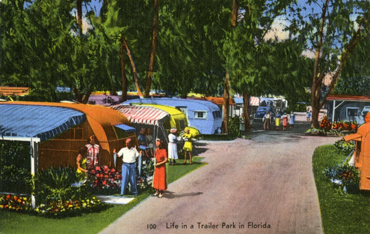 Lazydays RV Resort entry sign and full-hookup big-rig pull-through pads