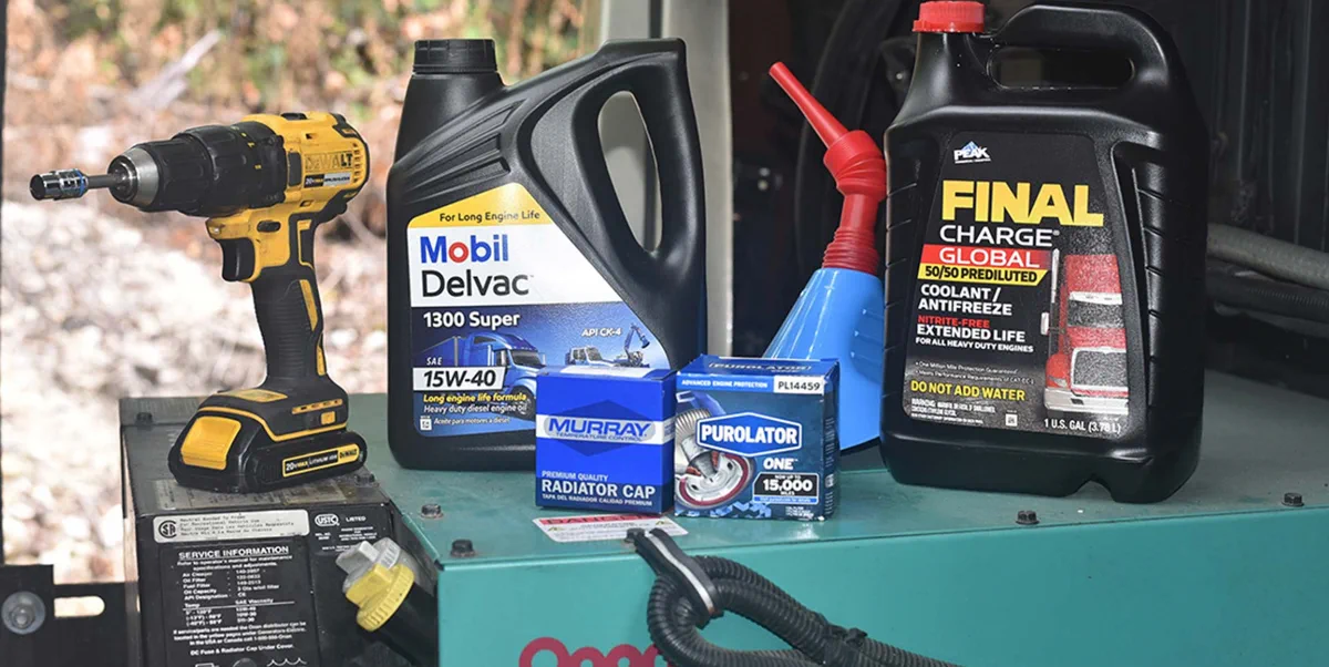 Cummins RV QD oil and filter service on a fifth wheel