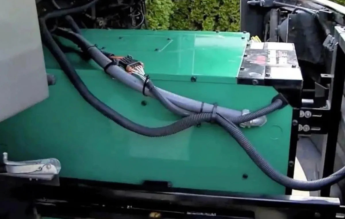Generator oil and filter change service on an Onan