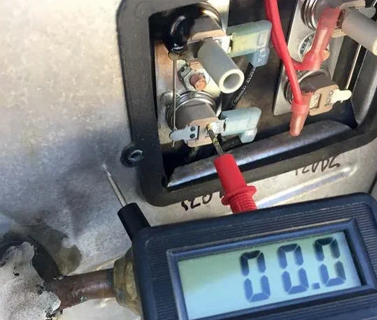 Atwood 6-gallon water heater swap on a Class A motorhome