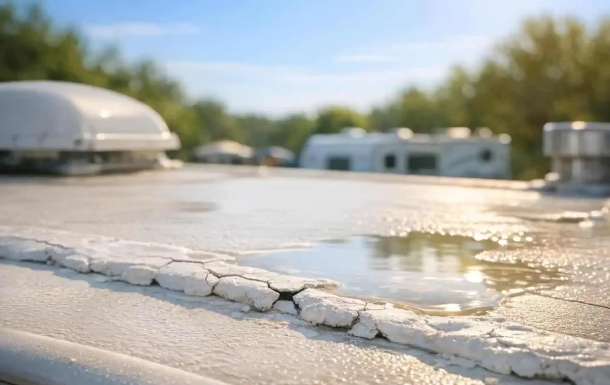 Naples-Fort Myers post-Ian membrane recovery on a Class A motorhome