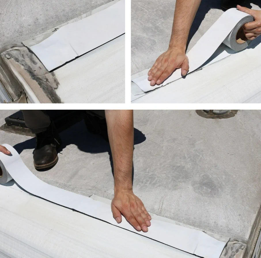 Full roof replacement after laminate rot on a travel trailer