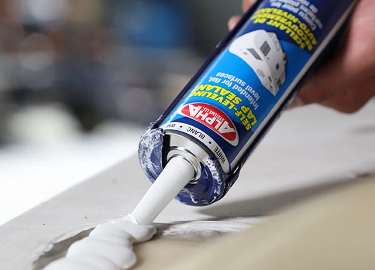 EPDM patch and recoat on a Class C motorhome roof
