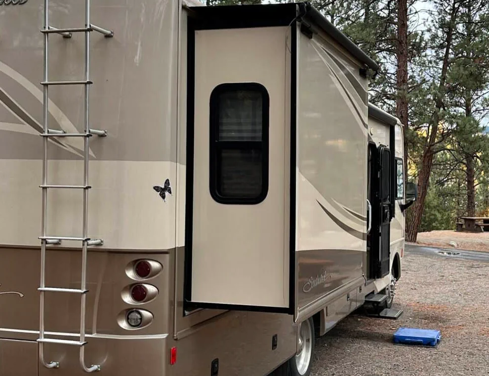 A1 RV Repair certified mobile tech on-site at a customer rig.